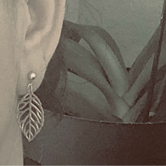 “Autumn” Fall Gold Lasercut Cut-out Hollow Leaf Leaves Nature Boho Hippie Dangle - Picture 14 of 16